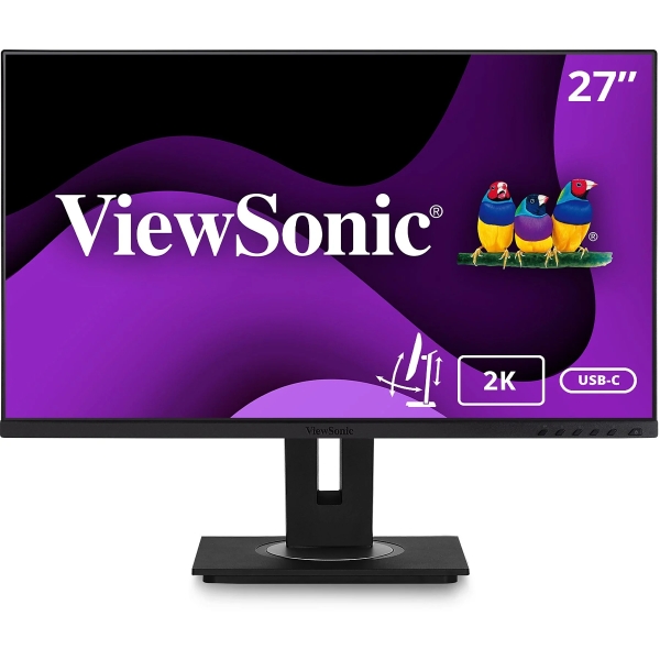 Moniteur LED ViewSonic VG2756-2K 27" IPS QHD 2K HDR - Temps de réponse de 14 ms - Haut-parleurs 2 W - 16:9 - Hauteur réglable, pivotant et inclinable - HDMI, audio, USB-C - Angle de vision de 178° - VESA 100 x 100 mm