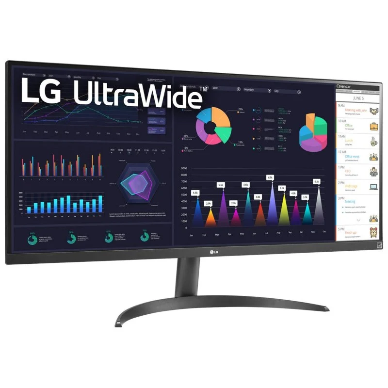 Moniteur LG Ultrawide 34" LED IPS UltraWide FullHD 100 Hz FreeSync - Réponse 5 ms - Angle de vision 178º - Hauteur réglable - 21:9 - HDMI, DisplayPort - VESA 100x100 mm