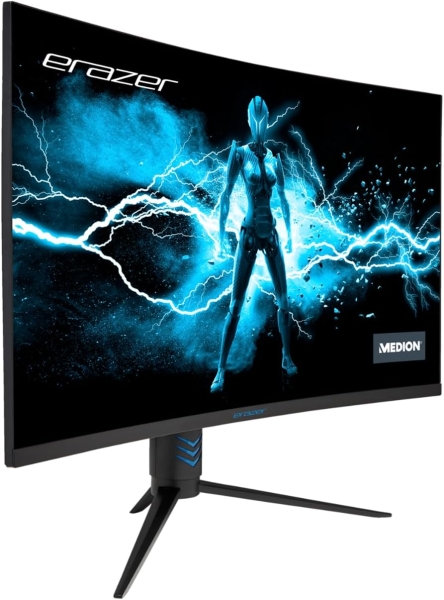 Moniteur Medion Erazer Spectator X20 32" LED incurvé VA FullHD 165 Hz - Temps de réponse de 1 ms - Réglable en hauteur, pivotant et inclinable - 2 haut-parleurs intégrés - Angle de vision de 178° - HDMI, DisplayPort - VESA 100 x 100 mm