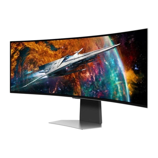 Moniteur OLED Samsung G95SC Odyssey 49" incurvé 1800R OLED DQHD 240 Hz FreeSync Premium Pro - Temps de réponse de 0,03 ms - Haut-parleurs intégrés - Wi-Fi, Bluetooth 5.2, HDMI, USB 3.2 - VESA 100 x 100 mm
