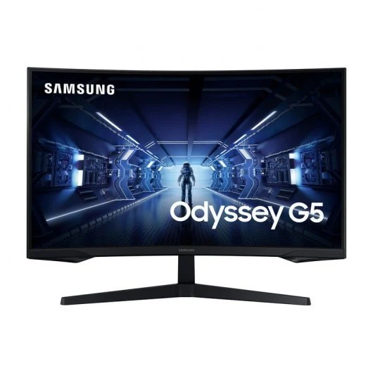 Moniteur Samsung Odyssey G5 27" LED VA Incurvé 1000R WQHD 144Hz FreeSync Premium - Réponse 1ms - Angle de vision 178º - 16:9 - HDMI, DP - VESA 75x75mm