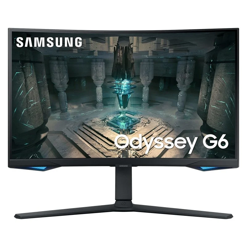 Moniteur Samsung Odyssey G6 27" LED VA incurvé QHD 240 Hz FreeSync Premium Pro - Réponse 1 ms - Hauteur réglable, rotation et inclinaison - Angle de vision 178º - Mode Smart TV - WiFi, Bluetooth, HDMI, USB, DP - VESA 100x100 mm