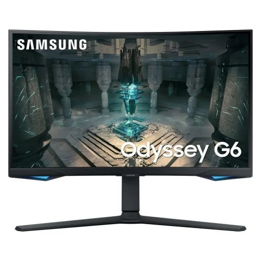 Moniteur Samsung Odyssey G6 32" LED VA incurvé QHD 240 Hz FreeSync Premium Pro - Réponse 1 ms - Hauteur réglable, rotation et inclinaison - Angle de vision 178º - Mode Smart TV - HDMI, USB, DP - VESA 100x100 mm