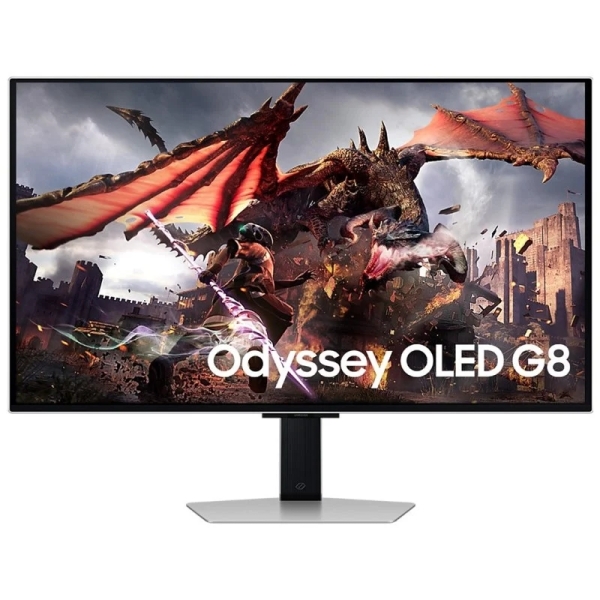 Moniteur Samsung Odyssey G8 32" OLED UltraHD 4K 240Hz FreeSync Premium Pro - Réponse 1 ms - Réglable en hauteur, pivotant et inclinable - Angle de vision 178º - HDMI, DisplayPort - VESA 100x100mm