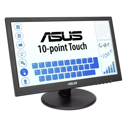 Moniteur tactile Asus VT168HR 15,6" LED WXGA 60 Hz - Capacité tactile 10 points - Réponse 5 ms - 16:9 - USB, HDMI, VGA - VESA 75 x 75 mm