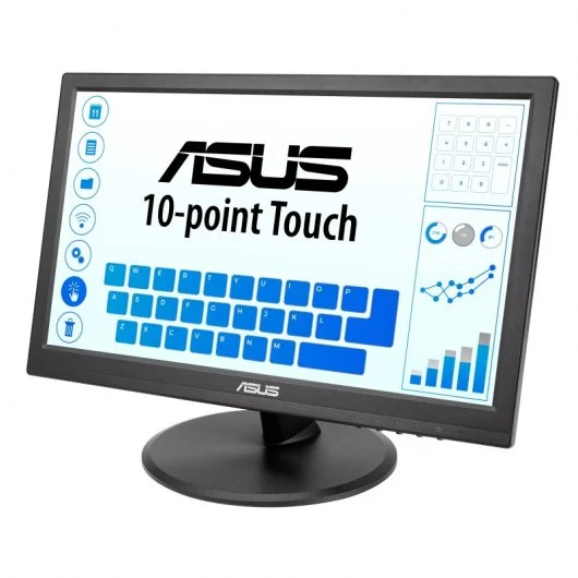 Moniteur tactile Asus VT168HR 15,6" LED WXGA 60 Hz - Capacité tactile 10 points - Réponse 5 ms - 16:9 - USB, HDMI, VGA - VESA 75 x 75 mm