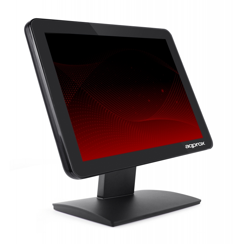 Approx Moniteur tactile capacitif 15" pour POS 1024 x 768 - Réponse 5 ms - Angle de vue H 160º V 140º - USB, VGA - Compatible VESA