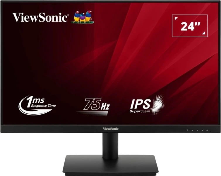 Moniteur Viewsonic 23,8" LED IPS Full HD 75 Hz - Temps de réponse 1 ms - Angle de vision 178° - 16:9 - VGA, HDMI - VESA 75 x 75 mm - Noir
