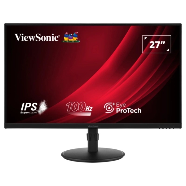 Moniteur Viewsonic 27" LED IPS FullHD 100 Hz - Temps de réponse de 5 ms - Hauteur réglable, pivotant et inclinable - 16:9 - VGA, HDMI, DisplayPort - VESA 100x100 - Noir