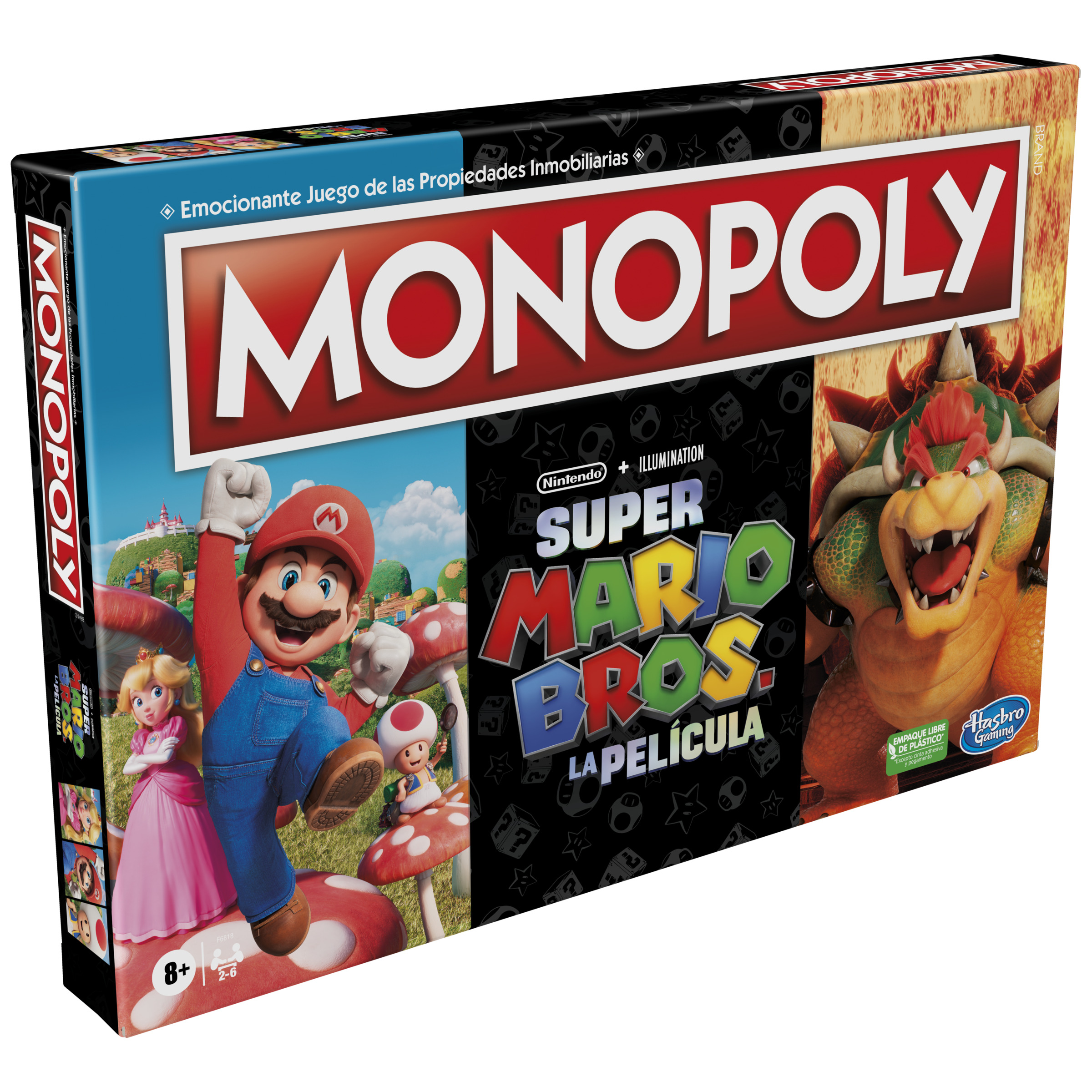 Monopoly Super Mario Bros. The Movie Jeu de société - Thème Achat/Vente/Jeux Vidéo - De 2 à 6 Joueurs - A partir de 8 ans - Durée 45min. environ.