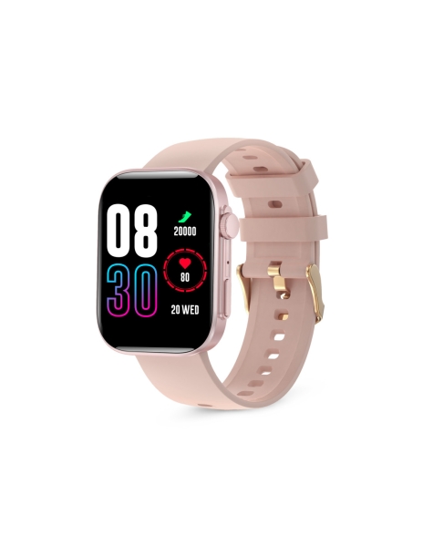 Montre connectée Ksix Contact iStyle - Écran AMOLED 2.01 ? IPS - Jusqu'à 5 jours d'autonomie - Modes Sport et Santé, Appels, Assistants vocaux - IP68 - Rose