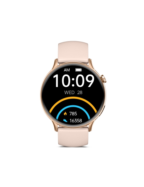 Montre connectée Ksix Core2 - Écran AMOLED 1,43 ? AMOLED - Jusqu'à 5 jours d'autonomie - Modes Sport et Santé, Appels, Assistants vocaux - IP67 - Rose