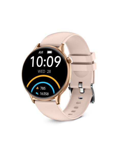 Montre connectée Ksix Core2 - Écran AMOLED 1,43 ? AMOLED - Jusqu'à 5 jours d'autonomie - Modes Sport et Santé, Appels, Assistants vocaux - IP67 - Rose