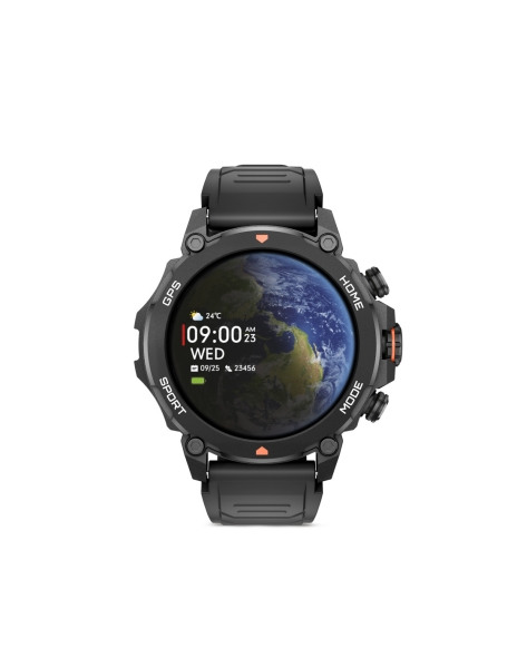Montre connectée Ksix Explorer - Écran AMOLED 1,43 ? AMOLED - Jusqu'à 9 jours d'autonomie - GPS - Modes Sport et Santé, Appels, Assistants vocaux - 5 ATM - Noir