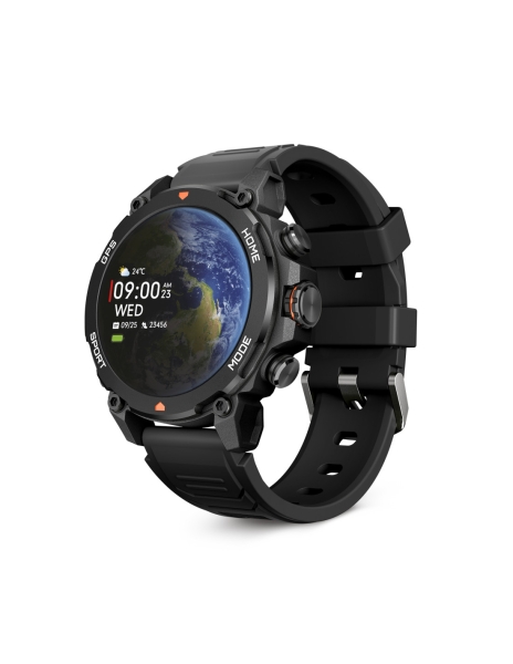 Montre connectée Ksix Explorer - Écran AMOLED 1,43 ? AMOLED - Jusqu'à 9 jours d'autonomie - GPS - Modes Sport et Santé, Appels, Assistants vocaux - 5 ATM - Noir