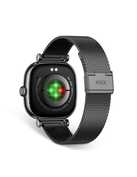 Montre connectée Ksix Iria avec écran AMOLED 1,7" - Jusqu'à 4 jours d'autonomie - Étanchéité IP68 - Noir