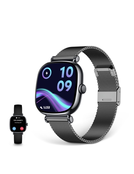 Montre connectée Ksix Iria avec écran AMOLED 1,7" - Jusqu'à 4 jours d'autonomie - Étanchéité IP68 - Noir