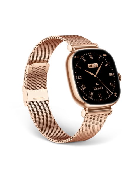 Montre connectée Ksix Iria avec écran AMOLED 1,7" - Jusqu'à 4 jours d'autonomie - Étanchéité IP68 - Rose
