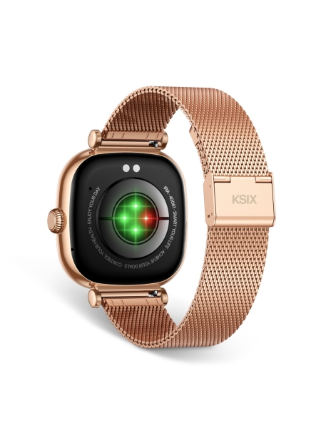Montre connectée Ksix Iria avec écran AMOLED 1,7" - Jusqu'à 4 jours d'autonomie - Étanchéité IP68 - Rose