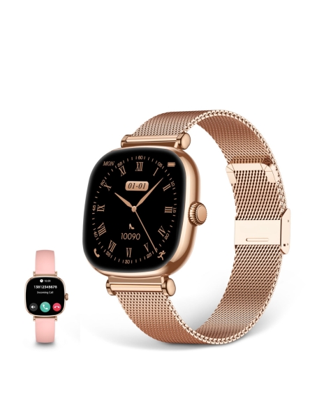 Montre connectée Ksix Iria avec écran AMOLED 1,7" - Jusqu'à 4 jours d'autonomie - Étanchéité IP68 - Rose