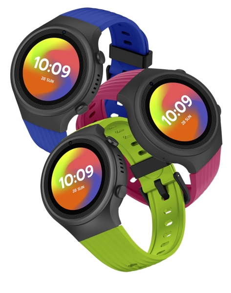 Montre connectée SPC Smartee 4G Junior avec écran rond de 1,2" - 4G - Localisation GPS - Mode école - Zones de sécurité - Étanchéité IP68 - Verte