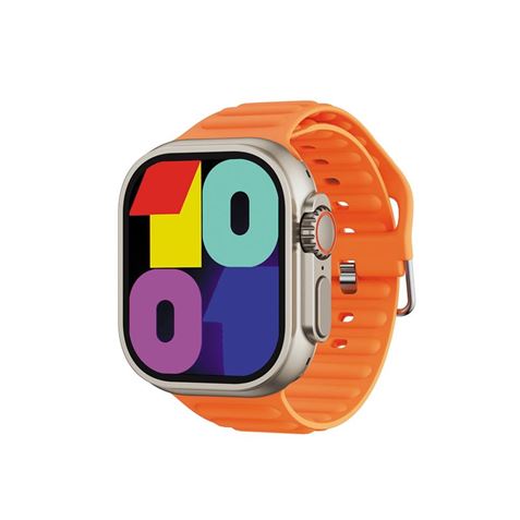 Montre connectée XO M10, écran carré HD 2", appels Bluetooth, IP67, chargeur magnétique, orange