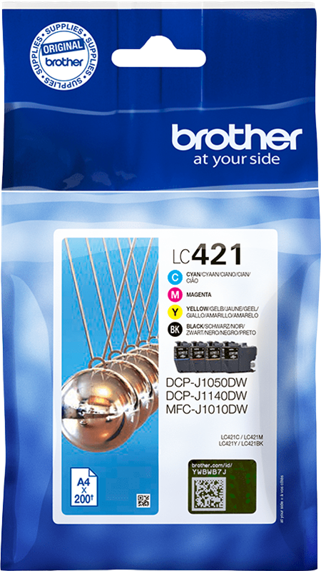 Cartouche d'encre Brother LC421XL noir et couleur - Pack de 4 Cartouches  compatibles Brother GRANDE CAPACITÉ