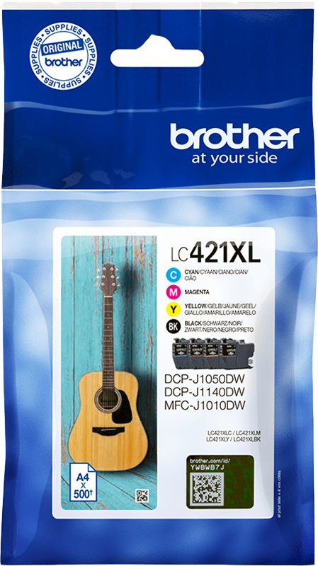 Brother LC-421XL (LC421XLVAL) Multipack Noir / Cyan / Magenta / Jaune