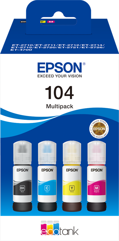 Recharge d'encre magenta originale pour imprimante EPSON Ecotank ET-2711
