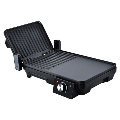 Muvip Sandwich Maker + Plaque Grill 2000W - Ouverture jusqu'à 180º - Grill + Plaques Lisses - Sélecteur de Température - Plaque Supérieure Inclinable - Poignée Cold Touch