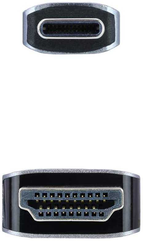 Câble Convertisseur USB-C Mâle vers HDMI Mâle 3m - Couleur Noir/Argent