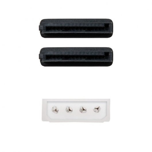 Nanocable Câble d'Alimentation SATA 5.25" Molex 4pin Mâle vers 2x SATA Femelle 0.20m OEM