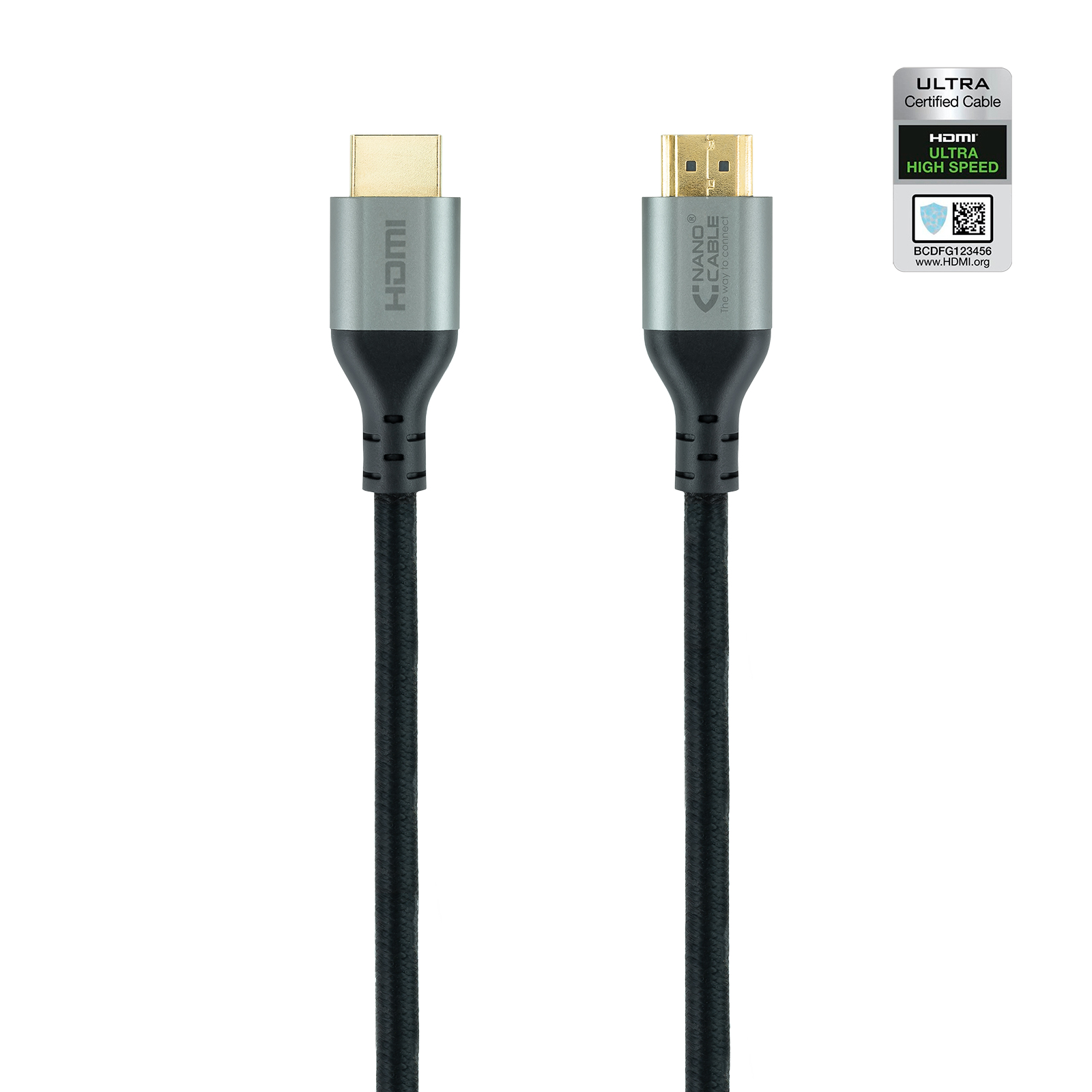 Nanocable Câble HDMI 2.1 Certifié Ultra HS MM 1.5m - Couleur Noir