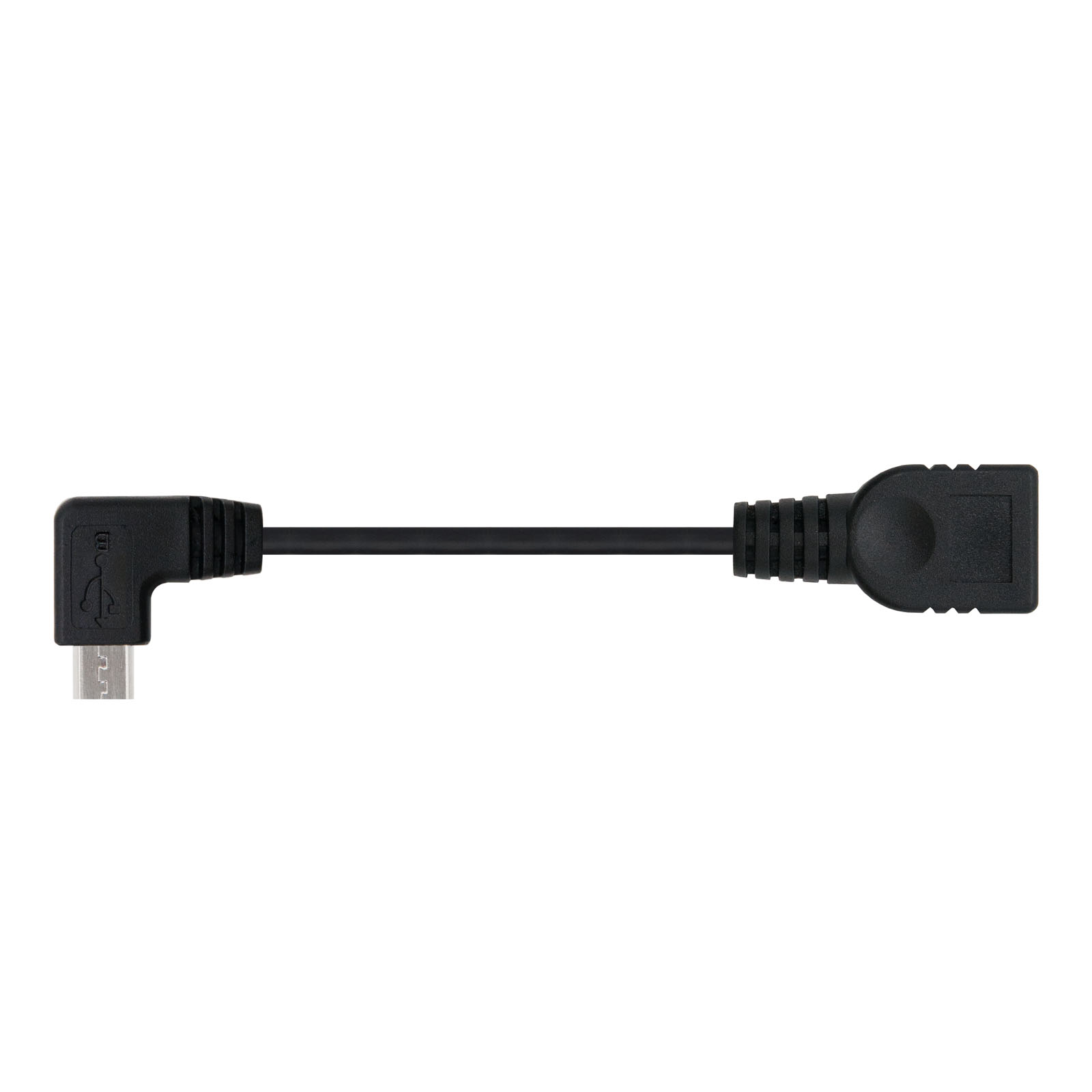 Nanocable Câble Micro USB 2.0 OTG Coudé Mâle vers USB-A Femelle 15cm