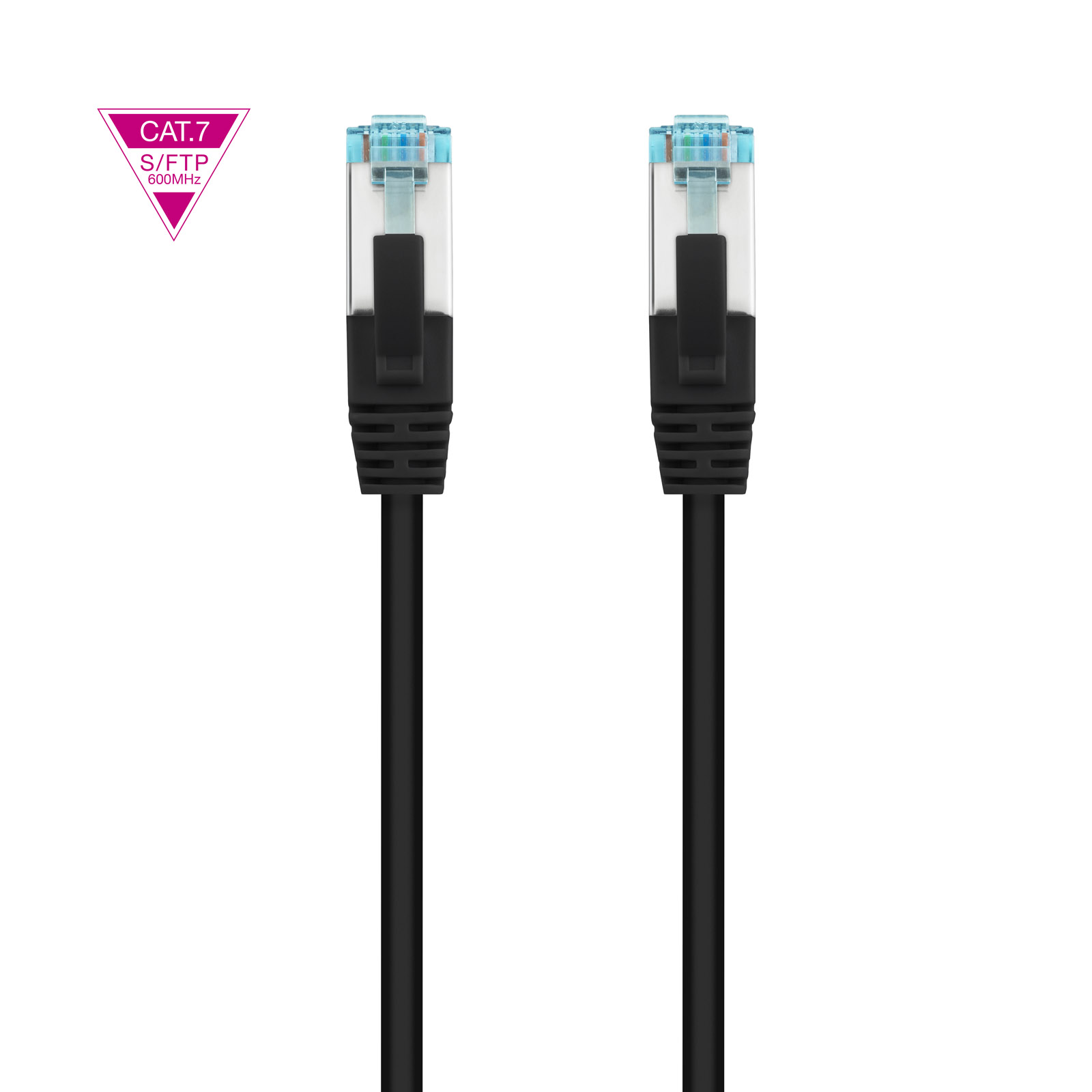 Nanocable Câble Réseau Cat.7 LSZH SFTP PIMF AWG26 1m - Couleur Noir