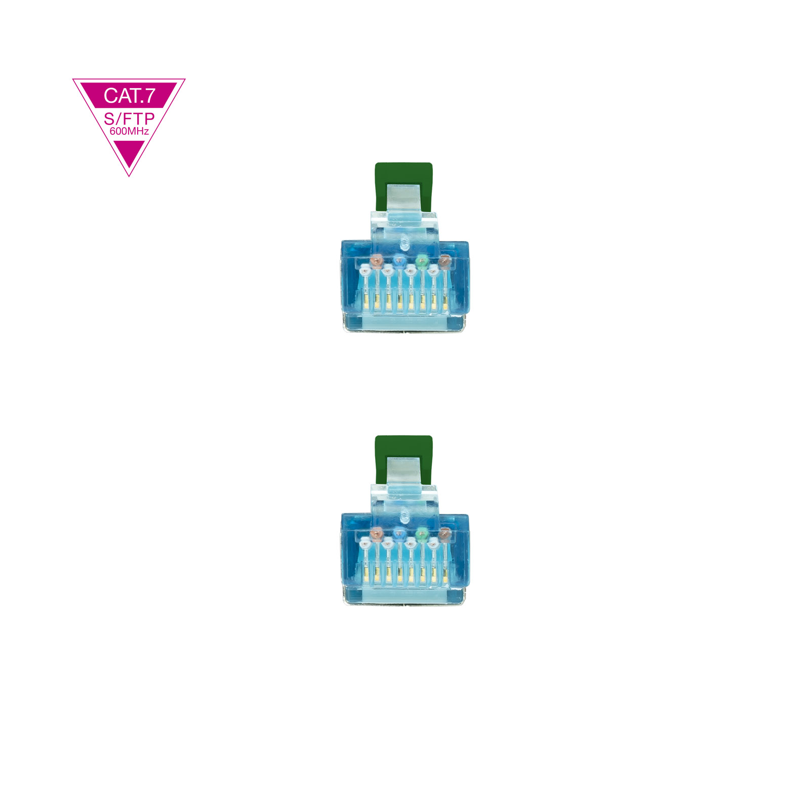 Nanocable Câble Réseau Cat.7 LSZH SFTP PIMF AWG26 50cm - Couleur Verte