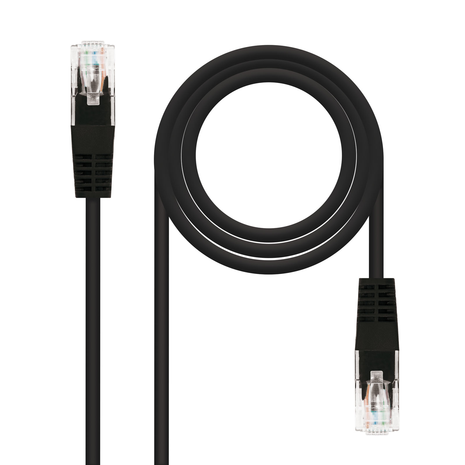 Nanocable Câble réseau Patch cord RJ45 Cat.5e UTP AWG24 2m - Couleur Noir