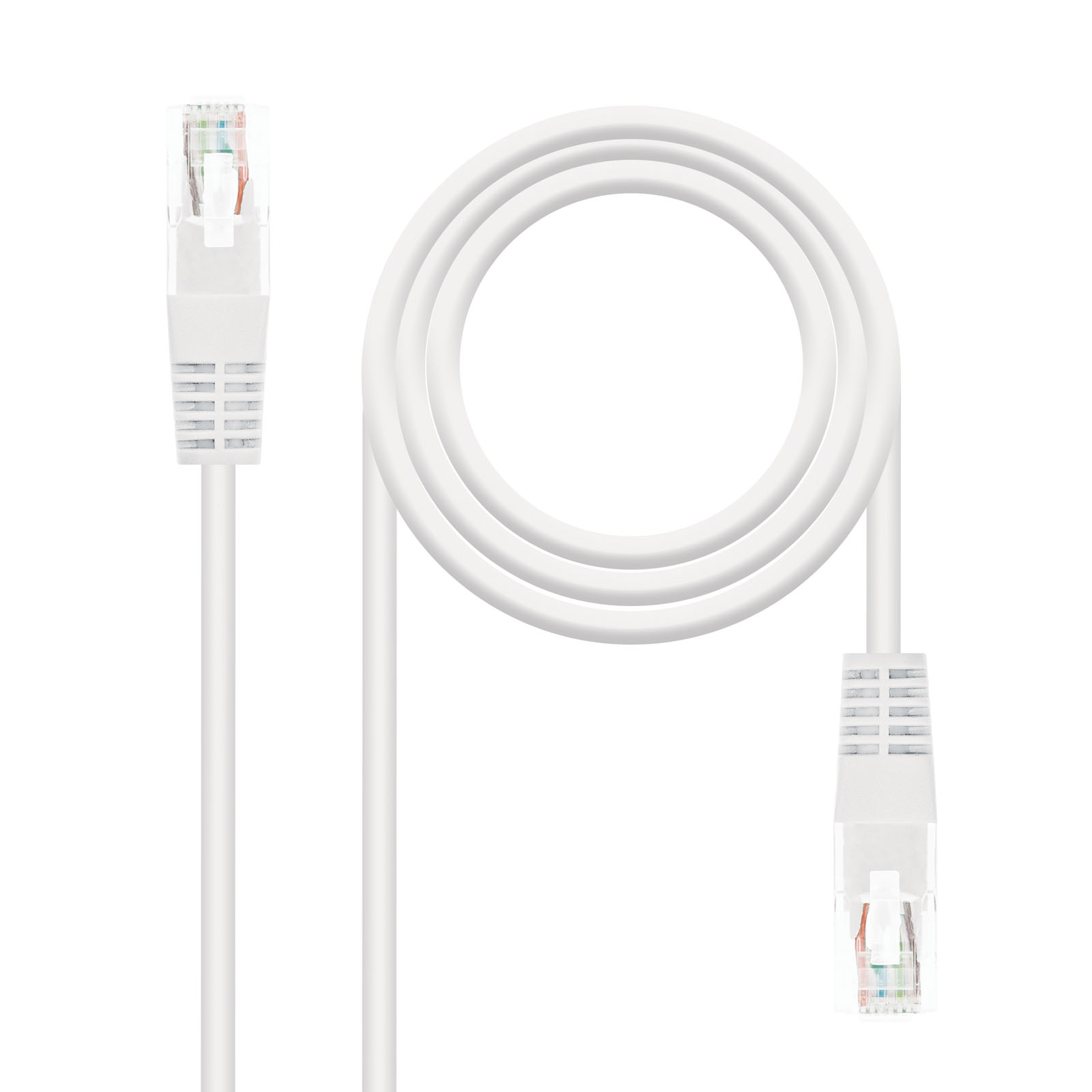 Nanocable Câble réseau Patch cord RJ45 Cat.6 UTP AWG24 0.50m - Couleur Blanc