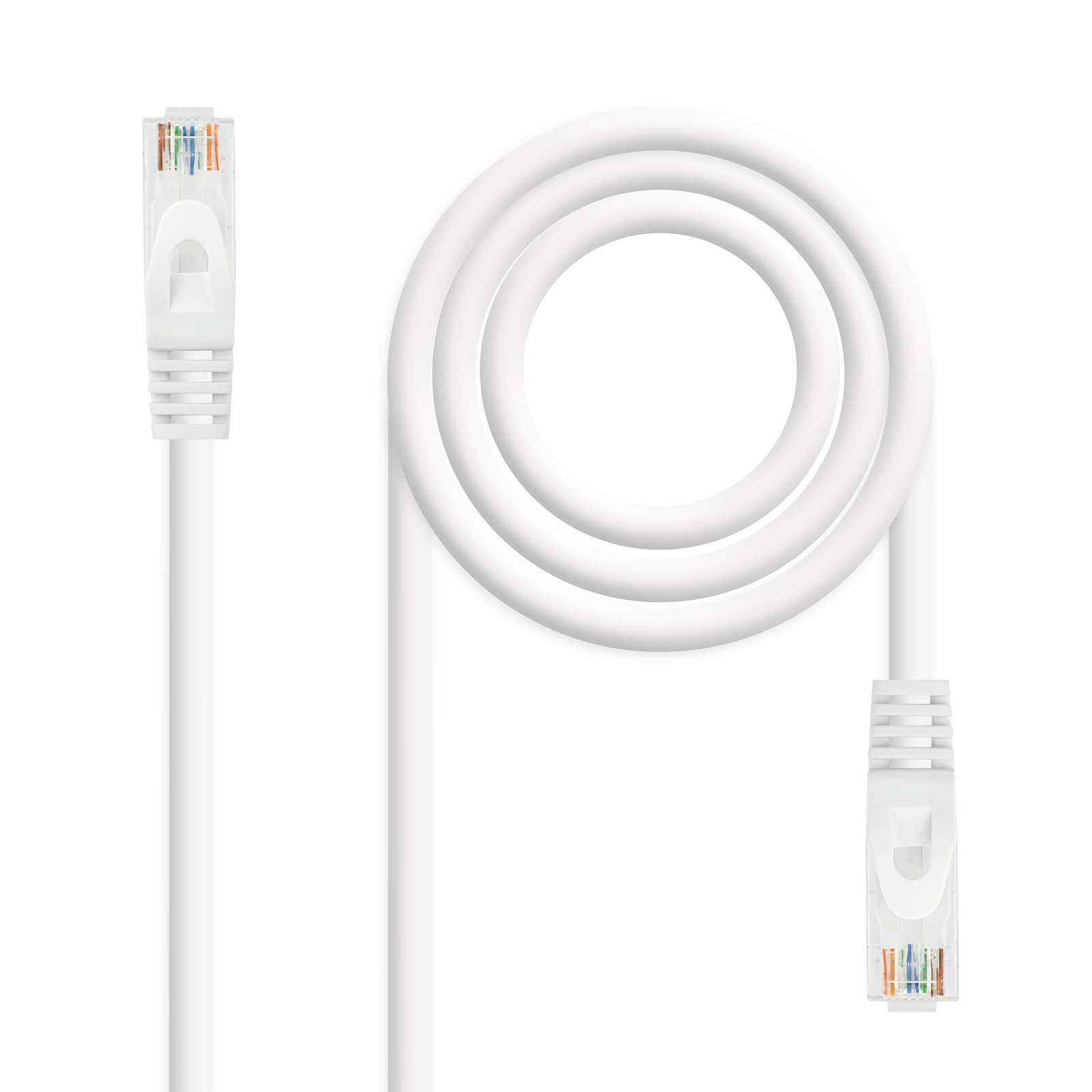 Nanocable Câble Réseau Patch Cord RJ45 LSZH Cat.6a UTP AWG24 1m - Couleur Blanc