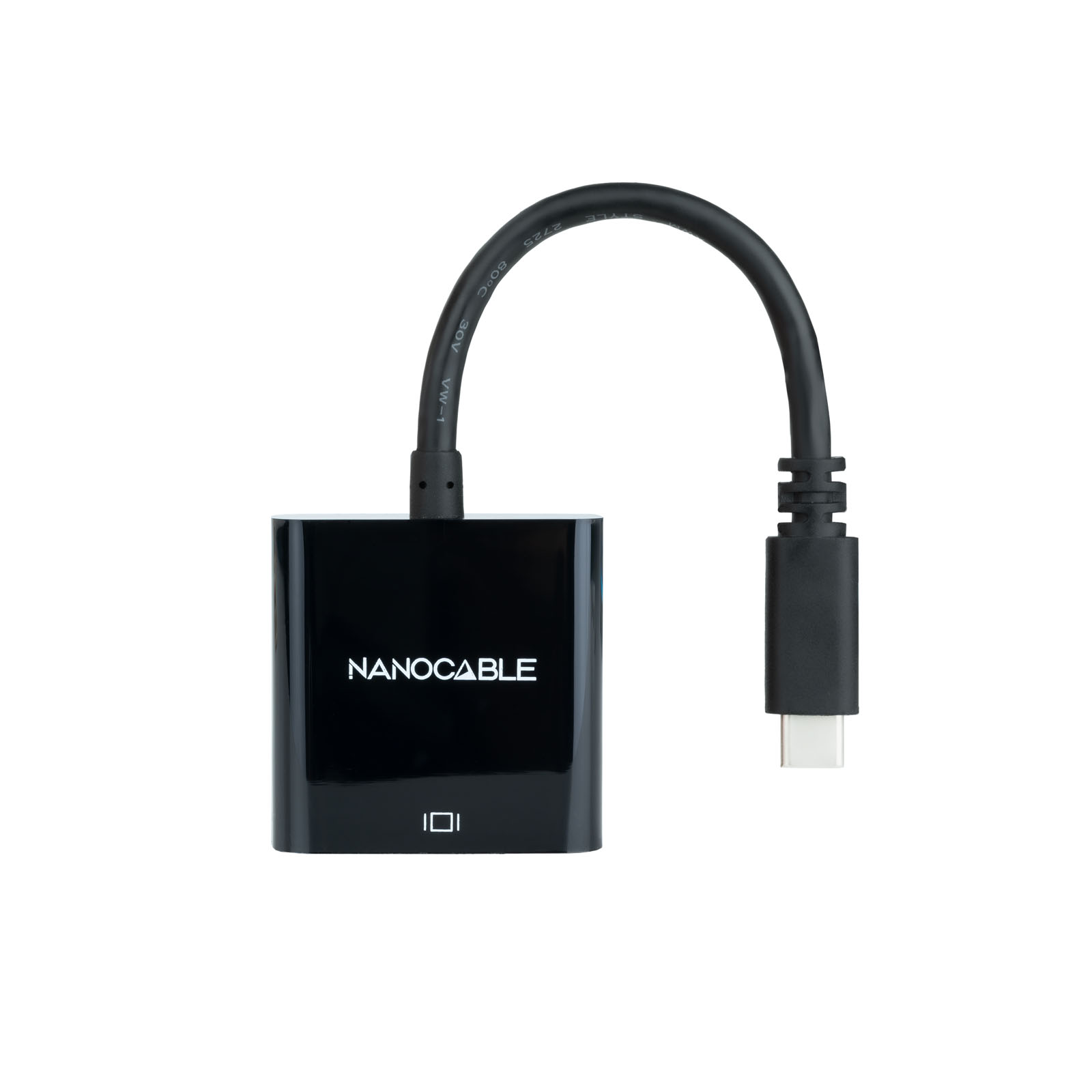 Nanocâble Convertisseur USB-C vers VGA - 10cm - Couleur Noir