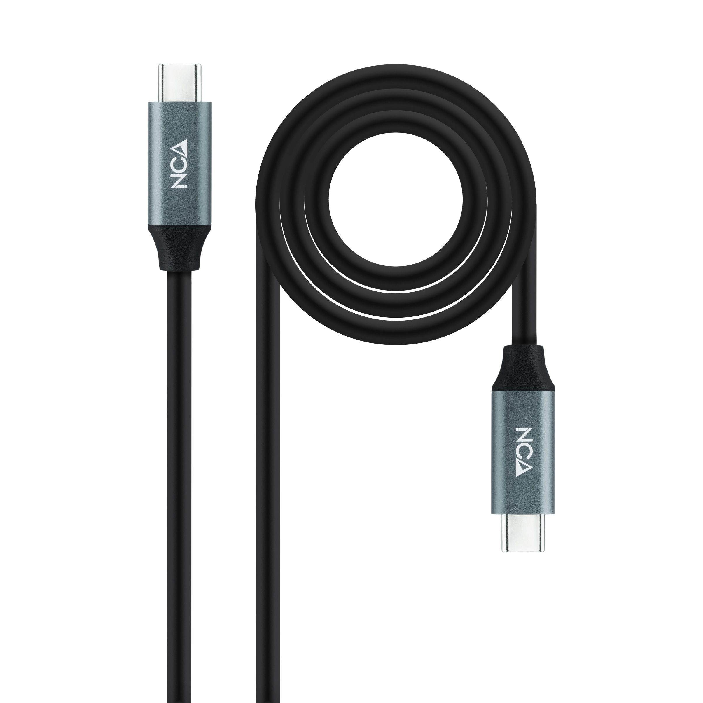 Nanocable USB 3.2 Gen2X2 100W 4K/60Hz Câble USB-C M/M 2m - Couleur Noir