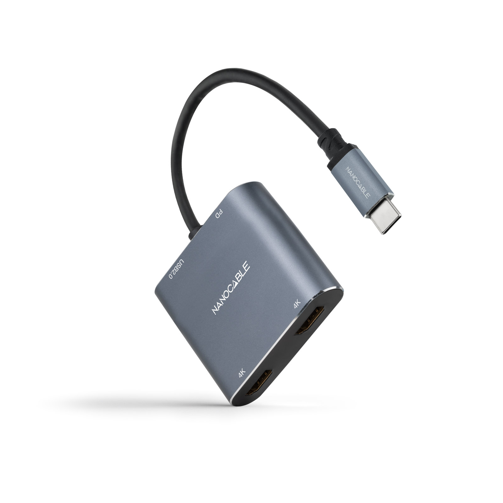 Convertisseur USB C vers HDMI - Connexion 1 : USB C mâle Connexion 2 : HDMI  femelle Résolution maximale : 4K@60Hz