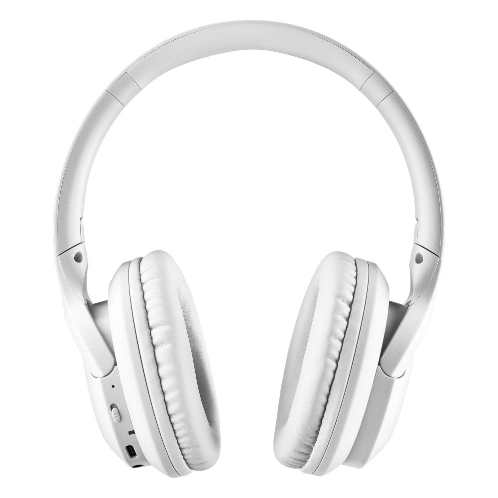 NGS Artica Greed Casque Bluetooth 5.1 avec Microphone - Bandeau Ajustable - Coussinets Rembourrés - Autonomie jusqu'à 46h - Mains Libres - Couleur Blanc