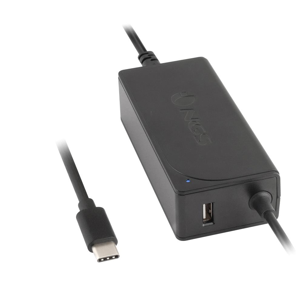 NGS Chargeur Automatique Universel pour Ordinateur Portable 65W USB-C - 1x USB 2.0 - Tension 5-20V