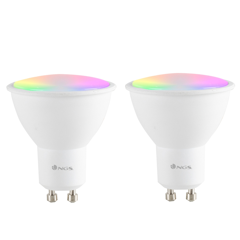 NGS Gleam 510c Duo Pack de 2 Ampoules LED GU10 5W Intelligentes WiFi