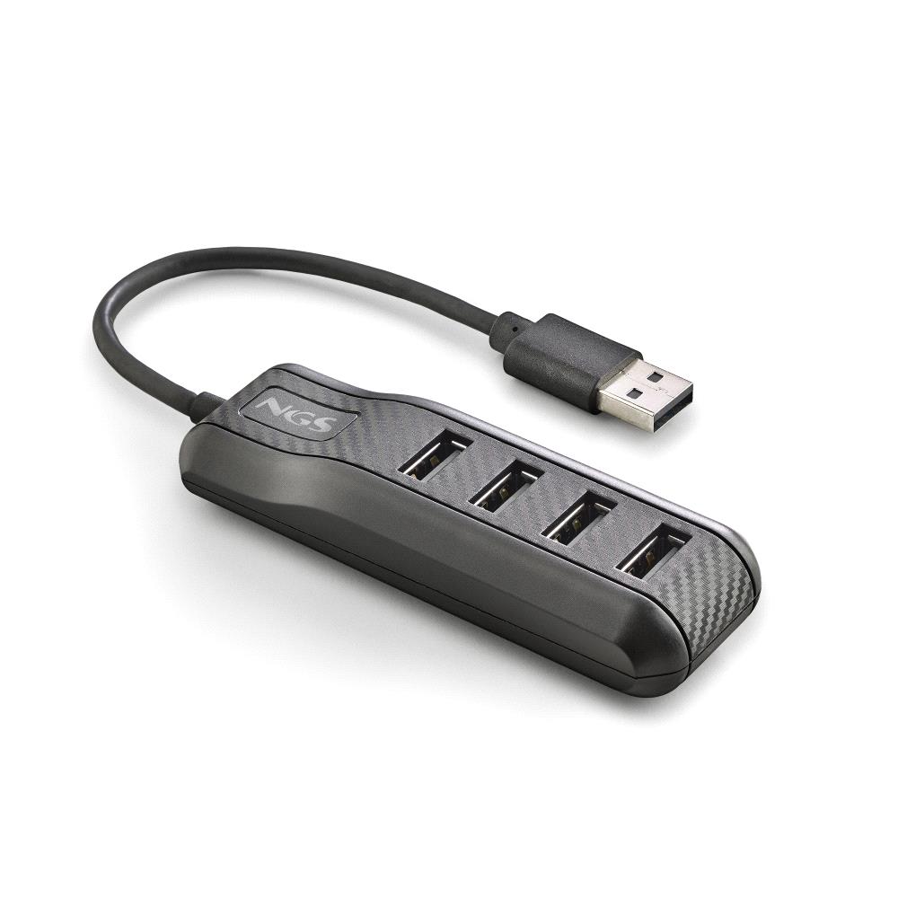 NGS Port 2.0 Hub USB 2.0 - 4 ports USB 2.0 - Vitesse jusqu'à 480 Mbps