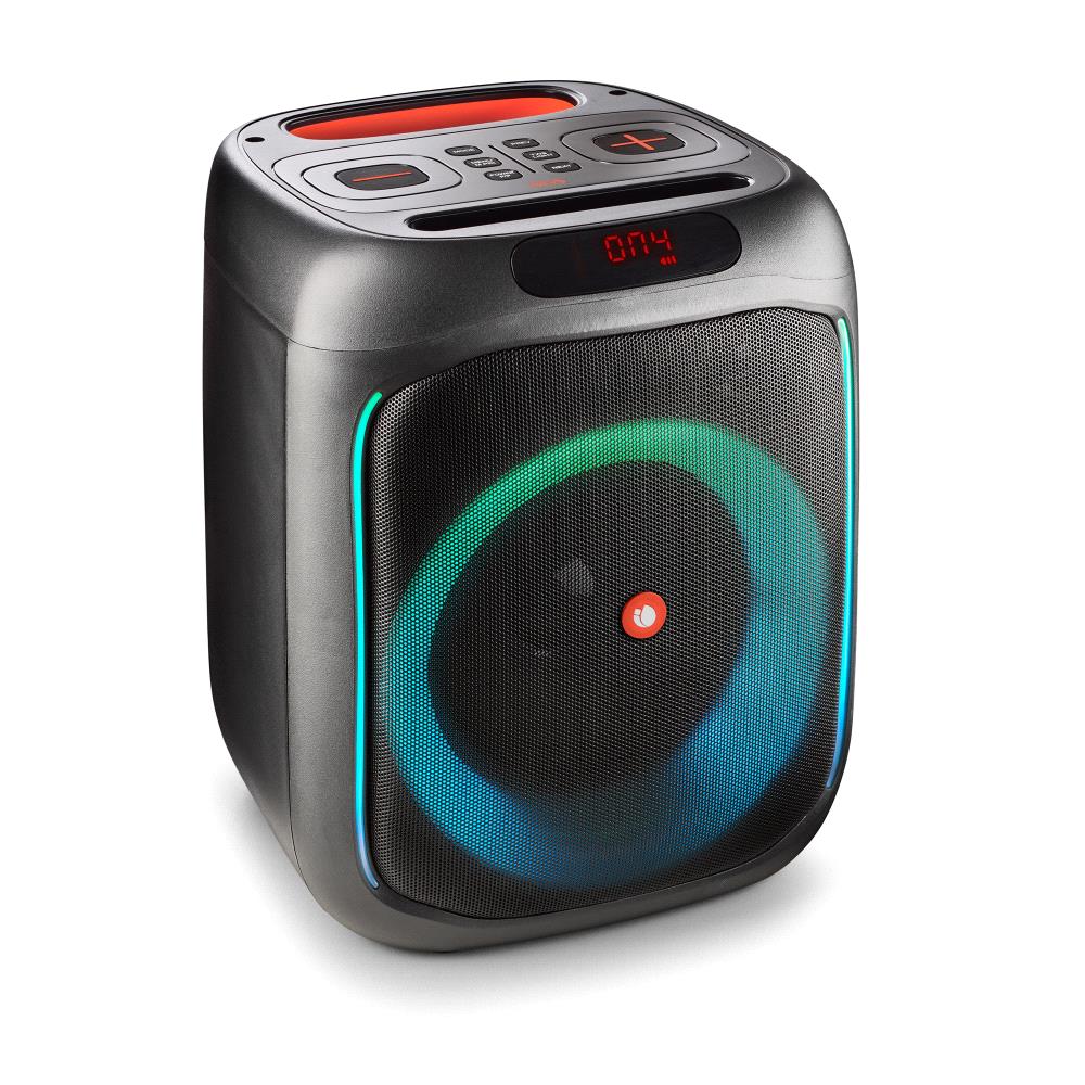 NGS Wild Swag Enceinte Portable 80W TWS Bluetooth 5.0 - Autonomie jusqu'à 10h - USB et Aux In - Eclairage LED - Couleur Noir