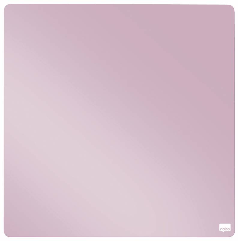 Nobo Mini Tableau Blanc Magnétique 360x360mm - Sans Cadre - Pastilles Adhésives et Aimants - Design Créatif et Coloré - Rose