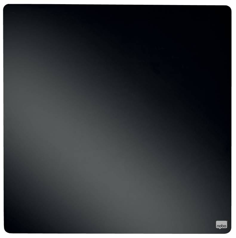 Nobo Tile Mini Tableau Blanc Magnétique 360x360mm - Sans Cadre - Couleurs Assorties - Blocs et Aimants - Design Créatif et Coloré - Noir