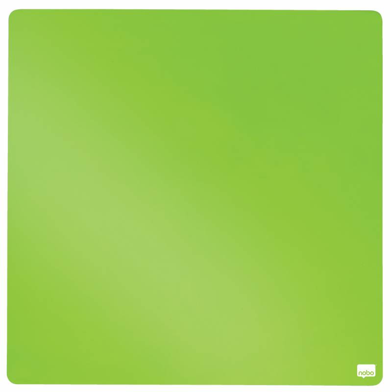 Nobo Tile Mini Tableau Magnétique 360x360mm - Sans Cadre - Pastilles Adhésives et Aimants - Design Créatif et Coloré - Couleur Vert